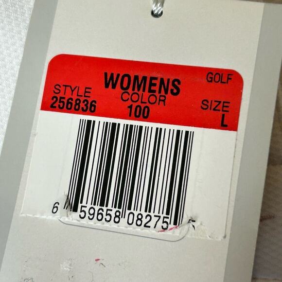 Nike Golf Shirt Womens L White Fit Dry Athletic Short Sleeve Polo Shirt NEW - Picture 6 of 9